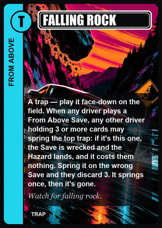 Falling Rock card